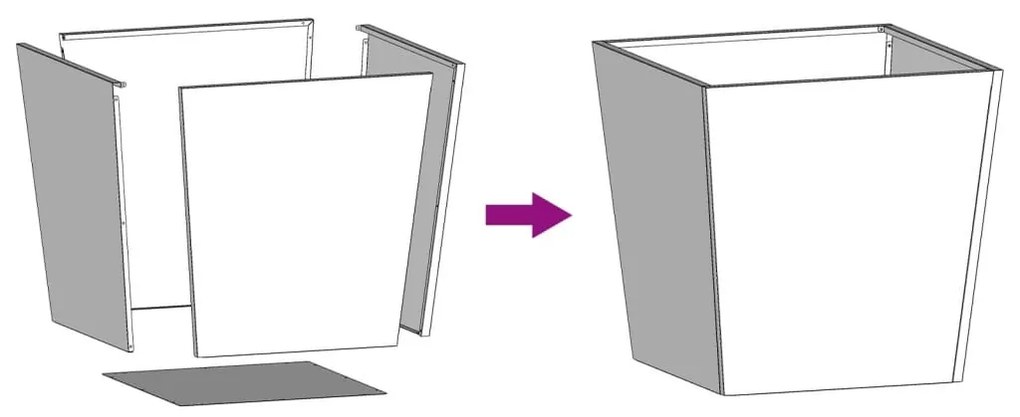 rozsdamentes acél kerti virágtartó 50 x 50 x 50 cm