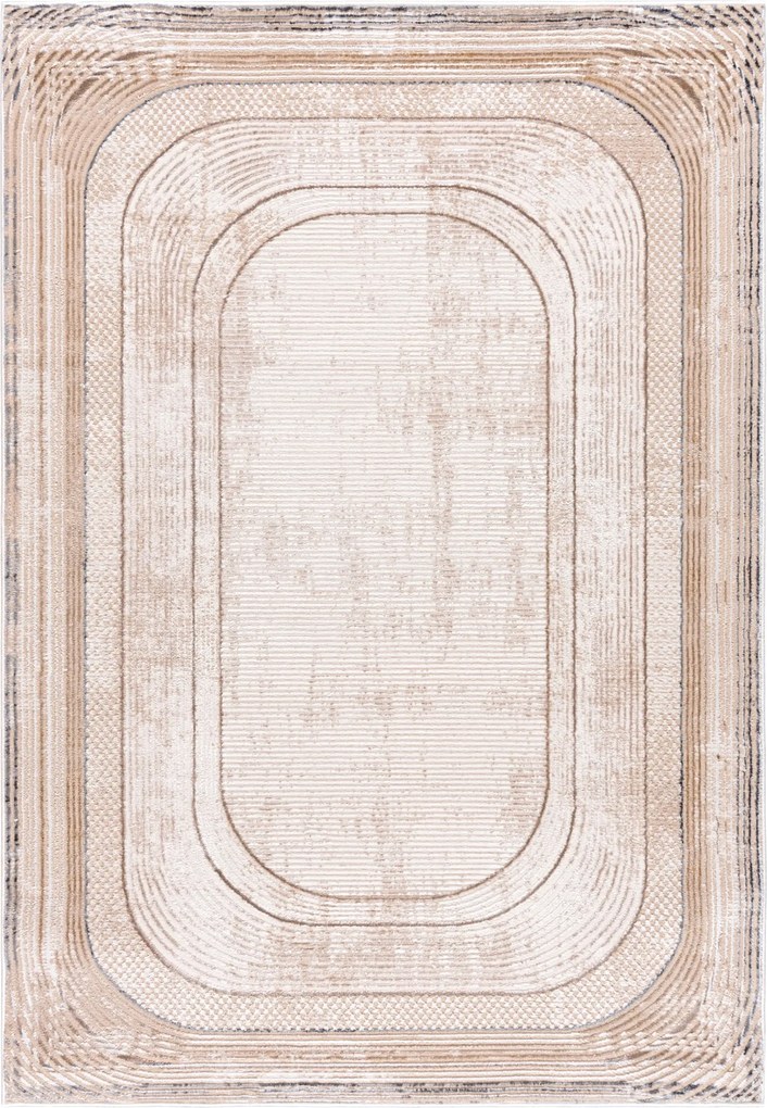 Hera Szőnyeg 120x170 Stílusos Modern Divatos Fényes krém Bézs szürke w10