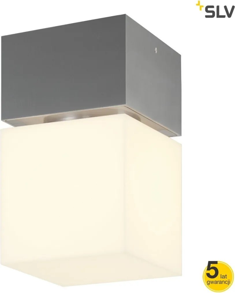 SLV 1000835 SQUARE Modern Kültéri Mennyezeti Lámpa Nikkel LED IP44