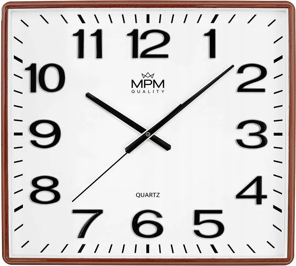 Nagy Téglalap Alakú Klasszikus Jól Olvasható Falióra Mpm E01.4225.50 50x45 cm