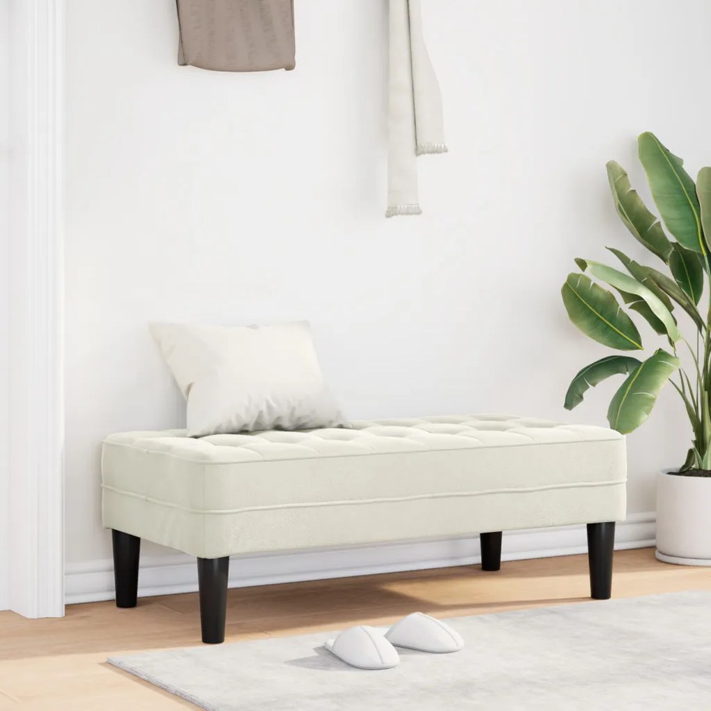 Krémszínű Pad 113 cm Bársony