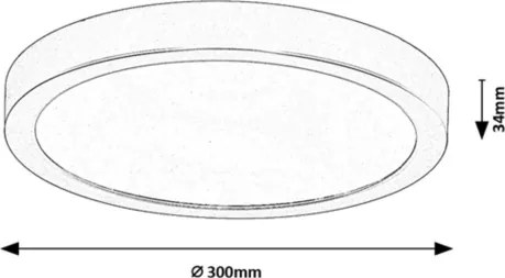 Rabalux 75073 - LED fürdőszobai mennyezeti lámpatest SHAUN PLUS 30 W/230 V, átmérő 30 cm, IP44, fehér