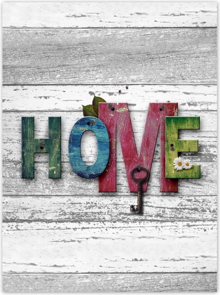 Poszterek 100x135 Otthon Házikó Felirat