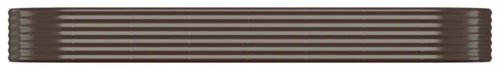 barna horganyzott acél kerti magaságyás 322x100x36 cm