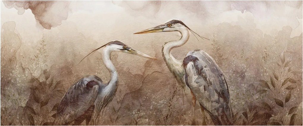 Divatos 3D Fali Tapéta Elegáns madarak 250x104 Ragasztóval