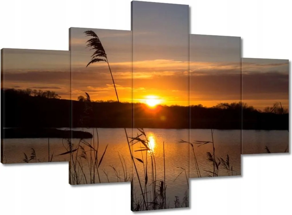 Vászonkép 100x70 Nyugat a tóparton
