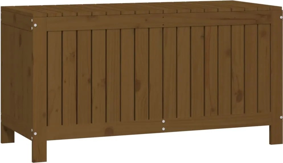 Mézbarna Tömör Fenyőfa Kerti Tárolóláda 115 X 49 X 60 Cm