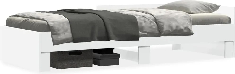 vidaXL fehér szerelt fa ágykeret 90 x 200 cm