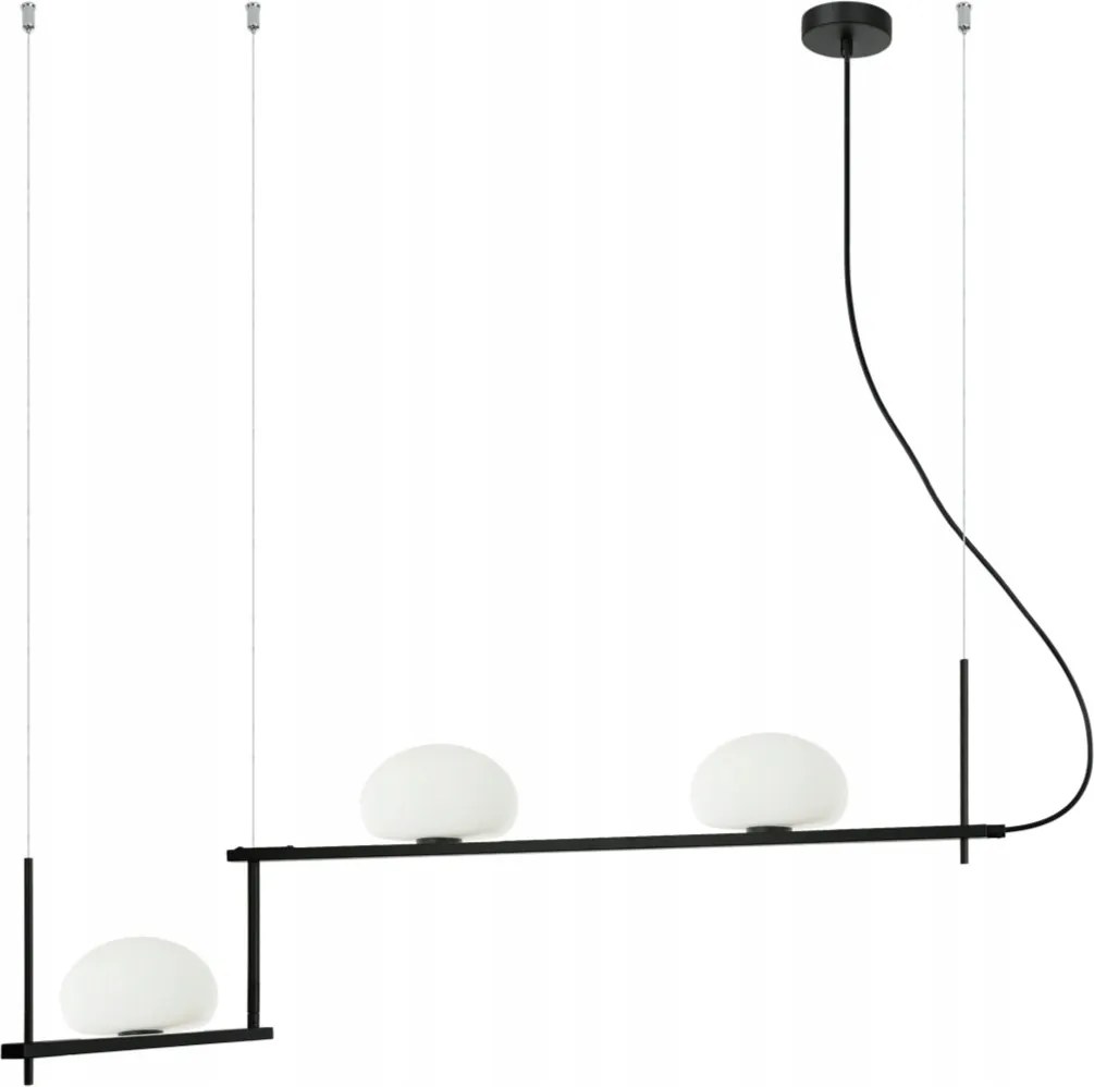 Függő mennyezeti lámpa fekete előszoba hálószoba nappaliba Kernio 3 XX