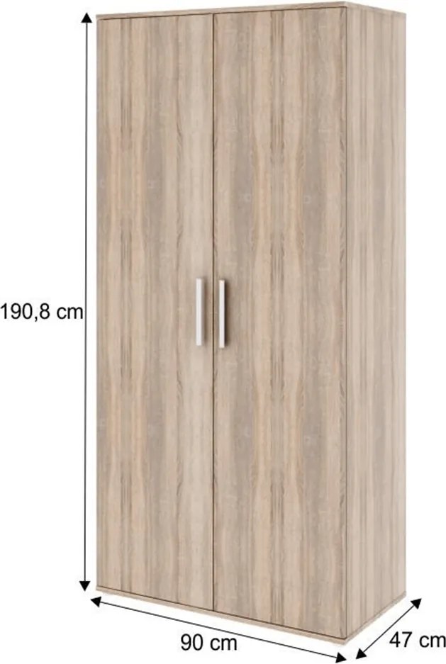 Akasztós szekrény, DTD laminált, tölgy sonoma, DUNAJ TYP1