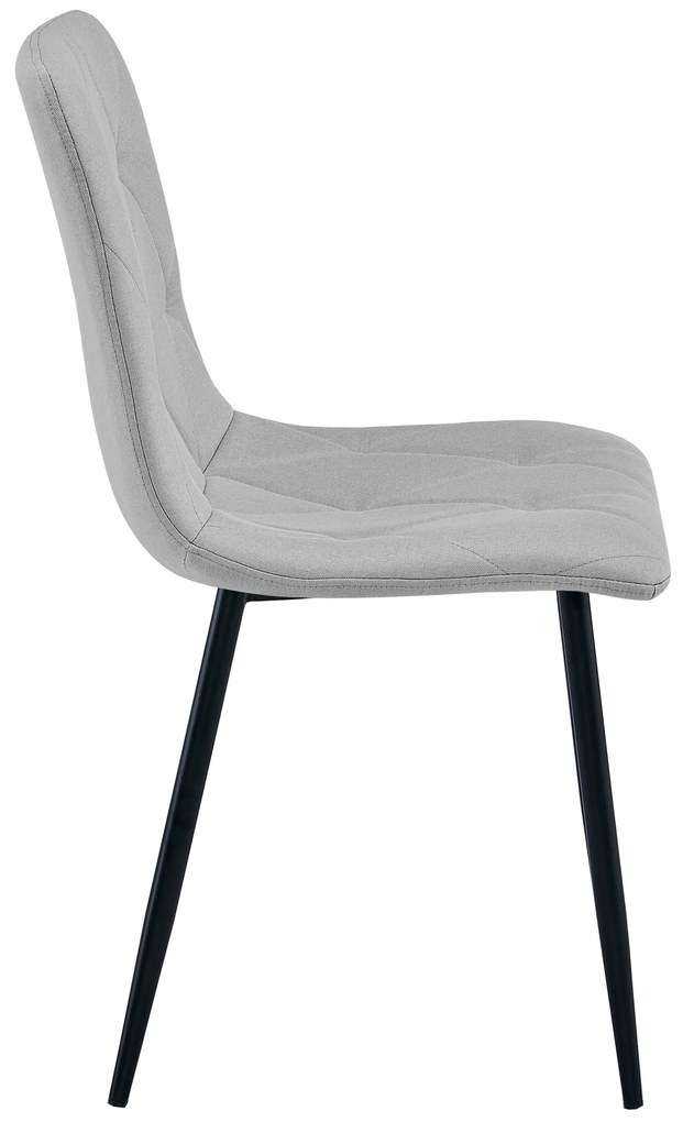 Világosszürke étkezőszék LIBRA fekete lábakkal