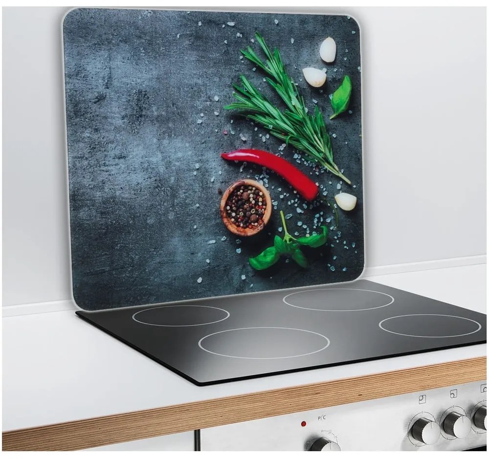 Edzett üveg falvédő tűzhelyhez 50x56 cm Rosemary – Maximex