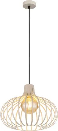 Globo 33370119 Függesztett lámpa, matt homokszínű fém, fekete textil kábel, ø: 400 mm, M: 1500 mm, 1xE27 60W 230V izzó nélkül