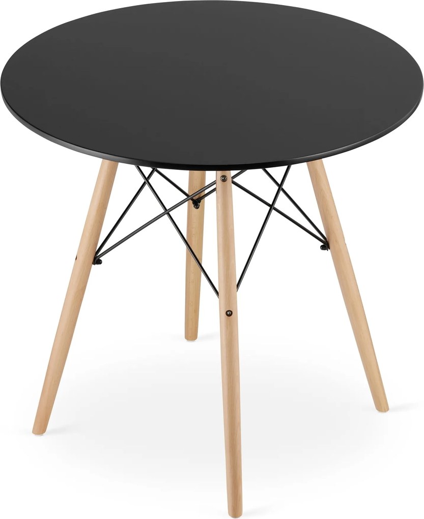 Fekete étkezőasztal OSLO 80x80