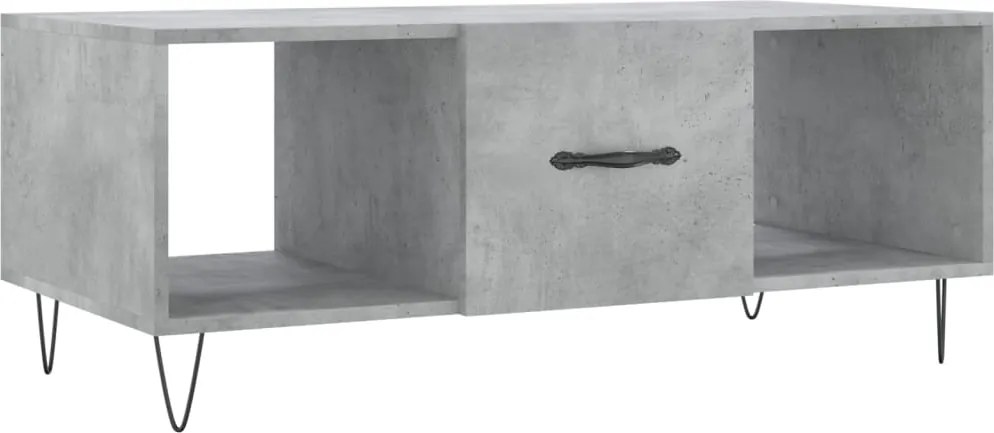 vidaXL betonszürke szerelt fa dohányzóasztal 102 x 50 x 40 cm