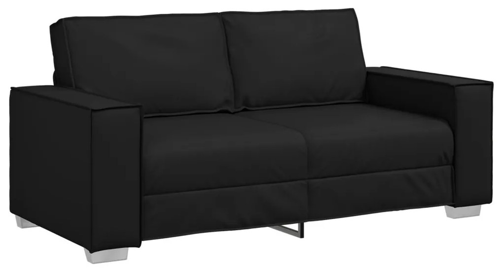 Kétszemélyes kanapé Fekete 140 cm Műbőr