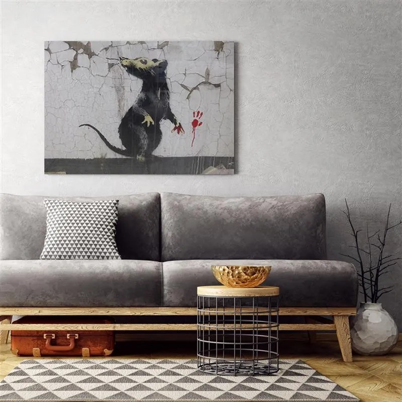 Gario Vászonkép Banksy patkány mancsa Méret: 100 x 70 cm