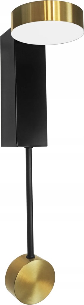 Fali Lámpa Led Fali Lámpa Fekete Arany Szálcsiszolt Nappaliba Gold Toolight