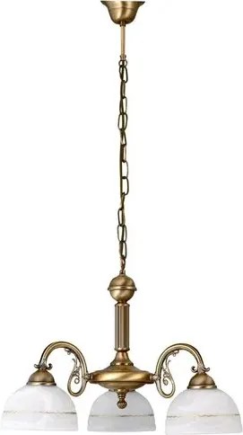 Rabalux csillár e27 3x40w bronz/fehér flossi