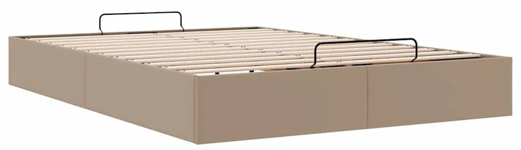Ottomán ágykeret matrac nélkül cappucino 140x200 cm műbőr