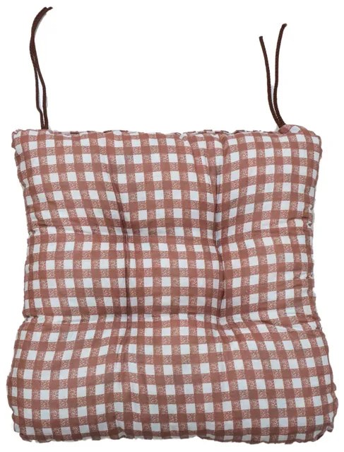 Soft kockás barna székpárna