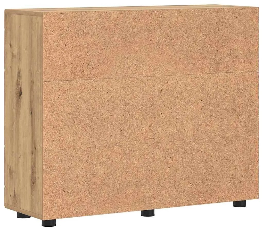 Széf polcokkal kézműves tölgy 55.5 x 29 x 100 cm Faanyag
