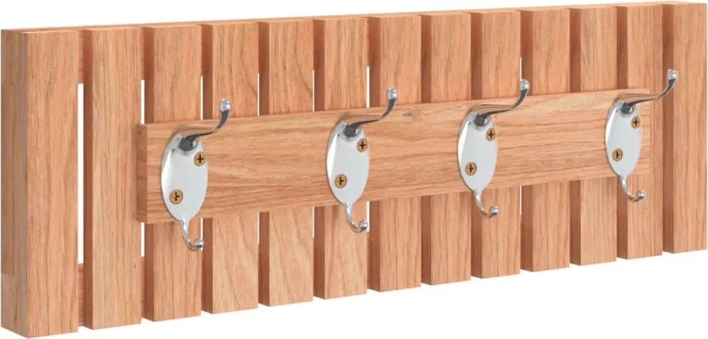 vidaXL tömör diófa fali akasztó 42 x 8,5 x 14 cm
