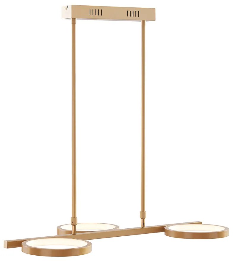 Modern függőlámpa arany LED-del 3 fokozatú fényerő-szabályozóval 3-lámpás - Vivé