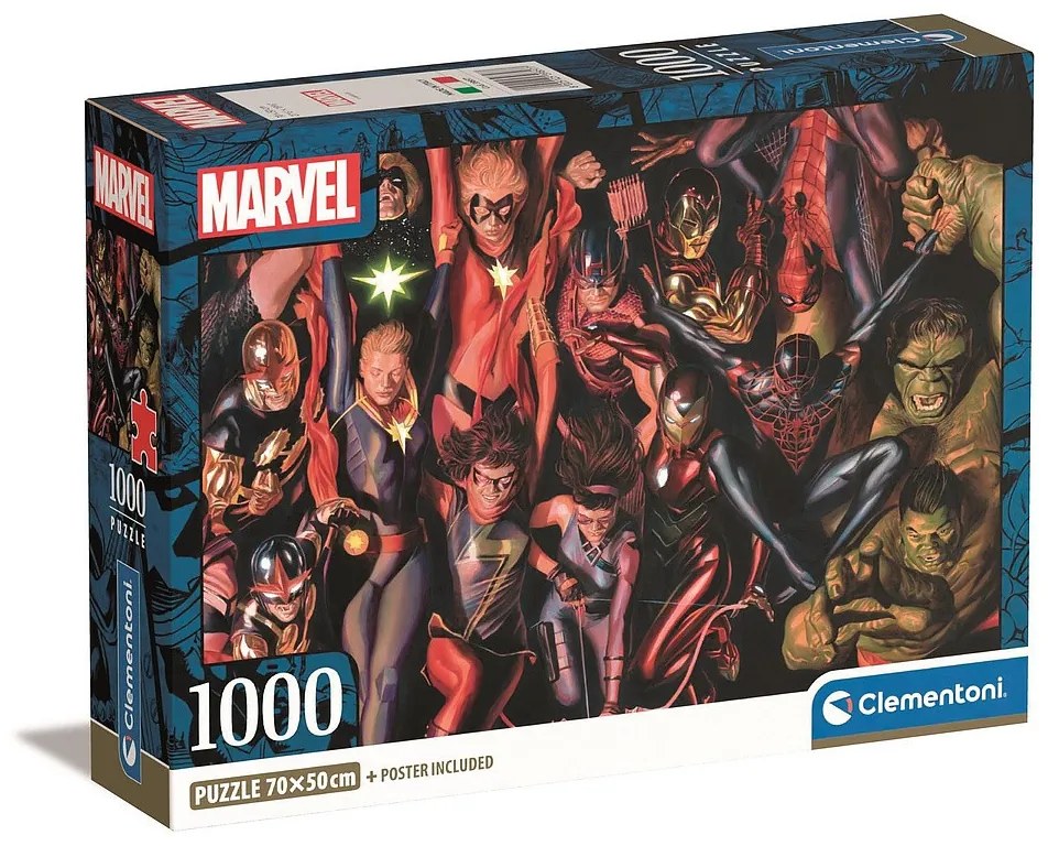 Marvel 1000 db-os Compact puzzle Clementoni