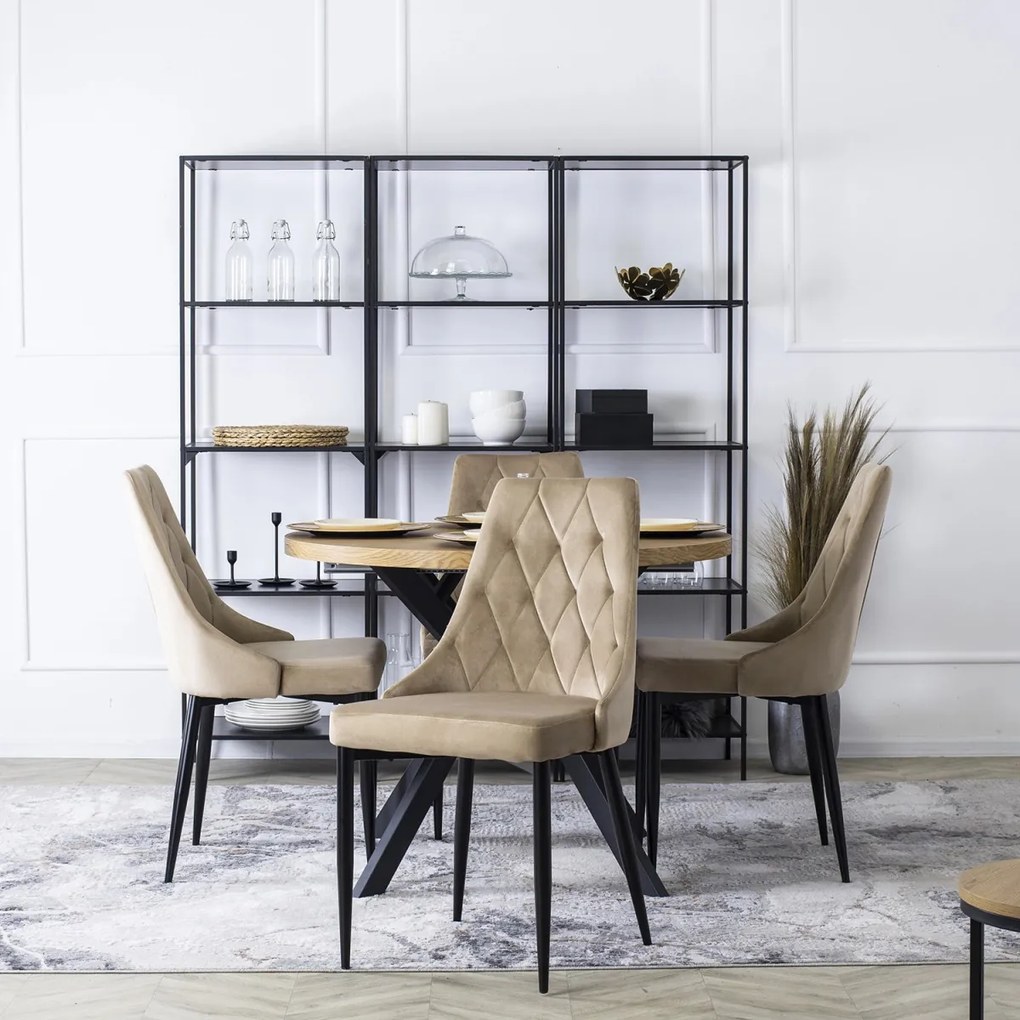 Bézs Bársony Étkezőszék CORK