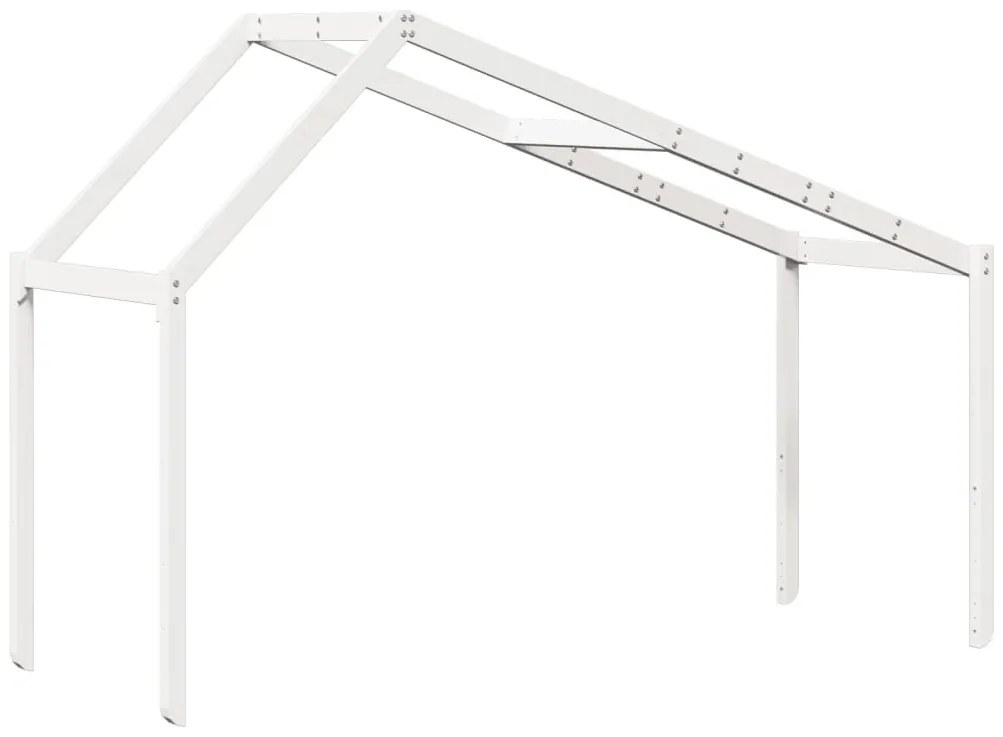fehér tömör fenyőfa gyerekágytető 203 x 80,5 x 142 cm