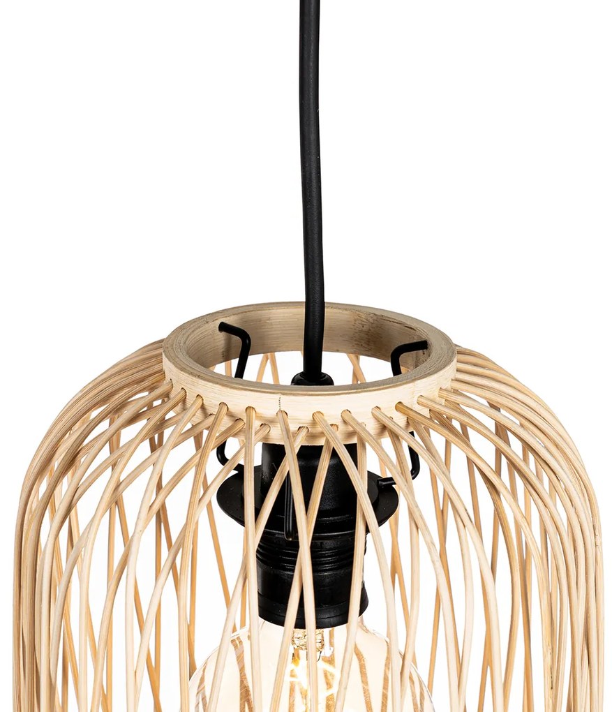 Okos kültéri függőlámpa rattan 3-lámpás LED-del - Calamus