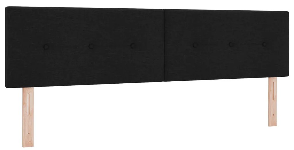 Boxspring Ágy Mattal Fekete 180x200 cm Szövet