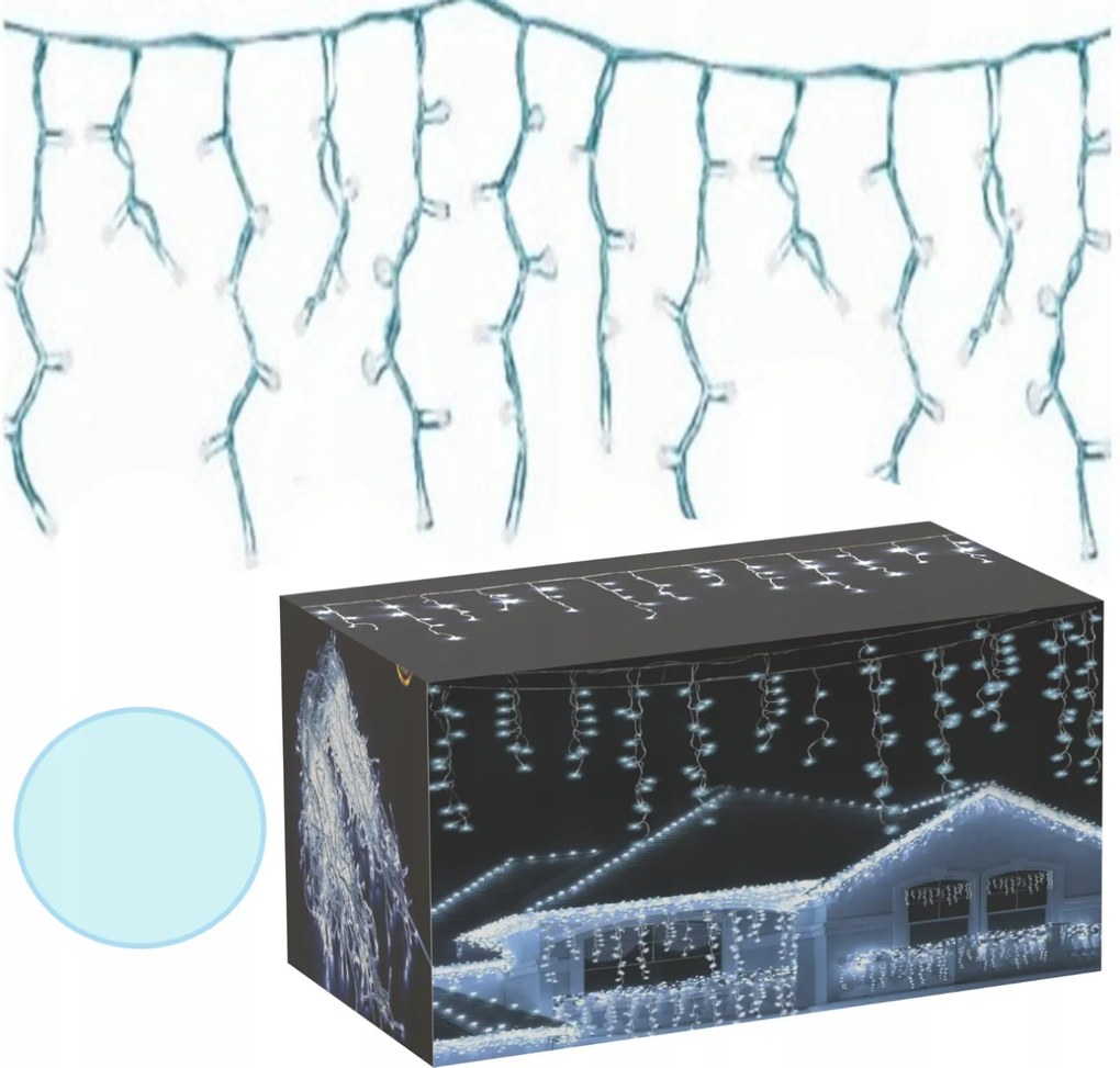 Jégcsap Flash Led karácsonyfa fényfüzér 500 fehér 21m fényfüggöny RS-510W