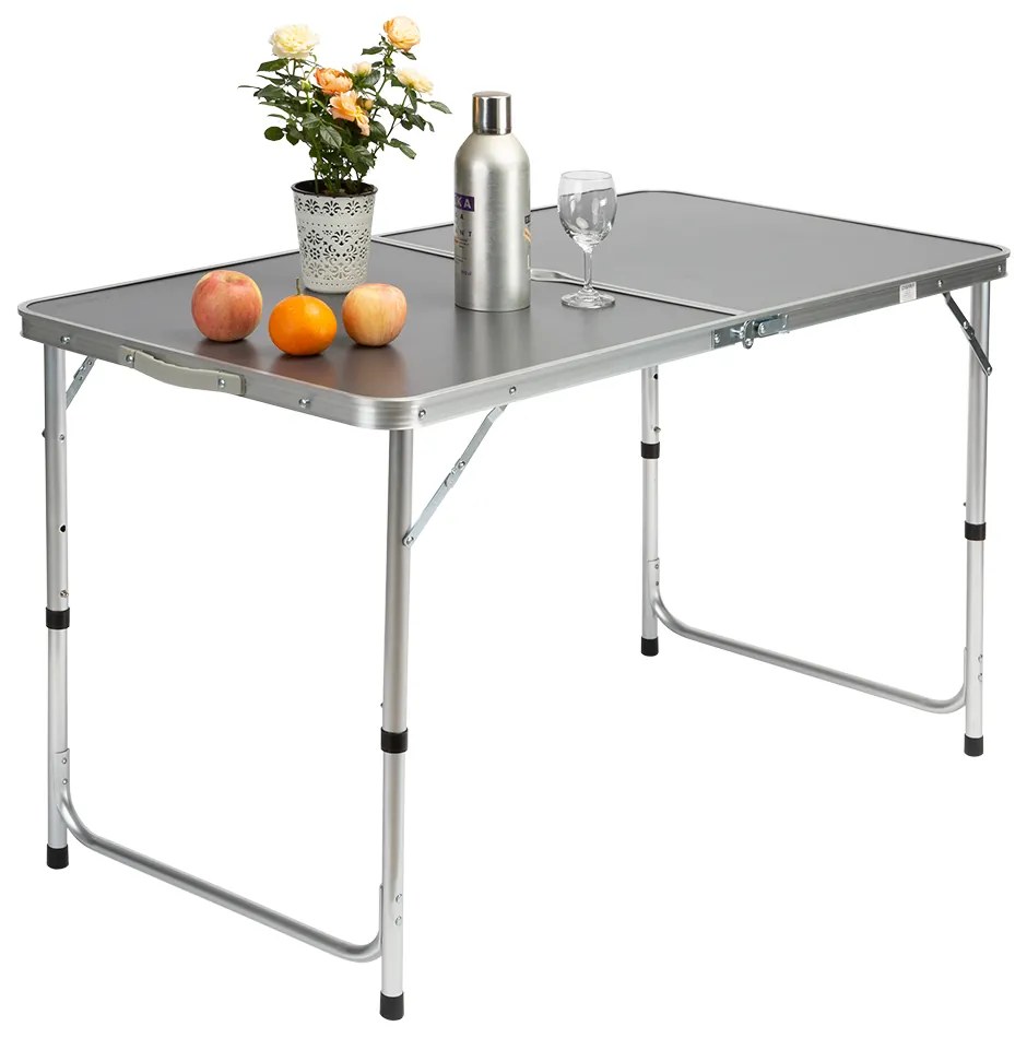 Casaria® Összecsukható kempingasztal - szürke