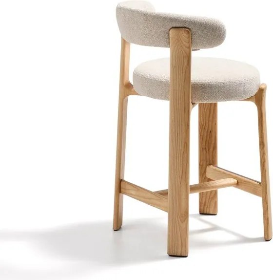 Bézs-világos natúr színű kőrisfa bárszék (ülésmagasság 65 cm) Granite – Kave Home