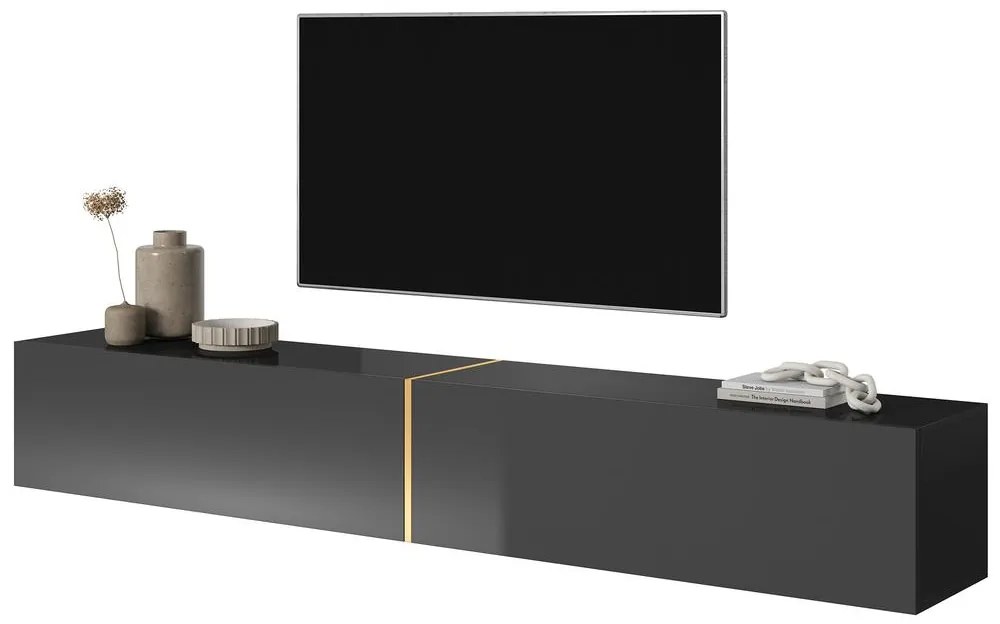 Tv szekrény/asztal Bakira 200 (fekete). 1098788