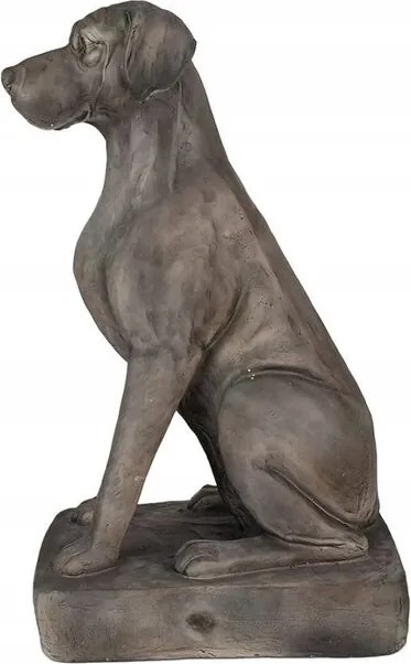 Dekoratív kutya szobor, szürke