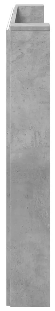 Fejtámla polcokkal Beton Szürke 180 x 16,5 x 103,5 cm Faanyag