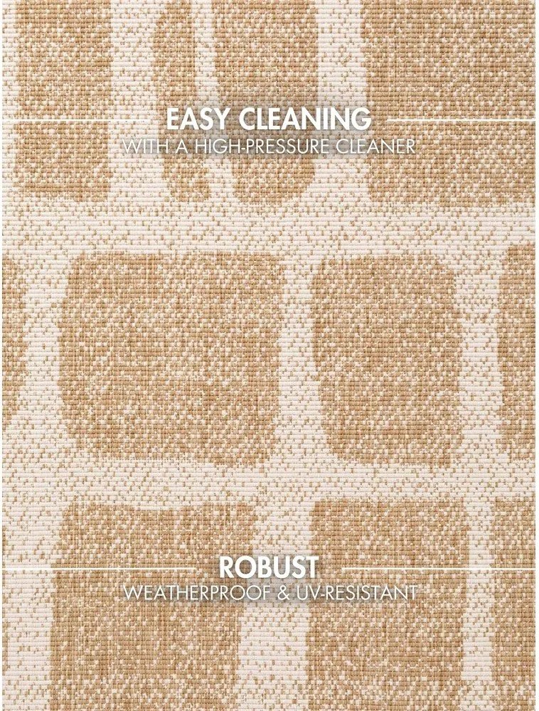 Krémszínű-natúr színű kültéri-beltéri szőnyeg 120x170 cm Haringey Ruskin – Ted Baker