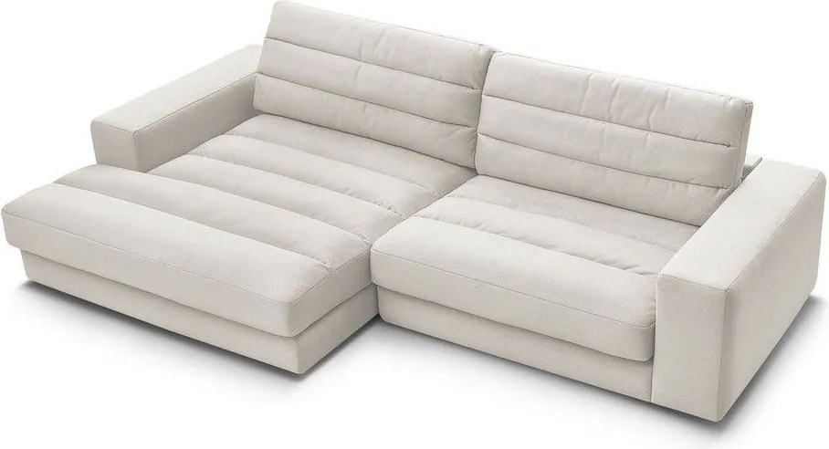 Bézs bársony sarokkanapé (bal oldali-heverő résszel) Sierra – Bobochic Paris