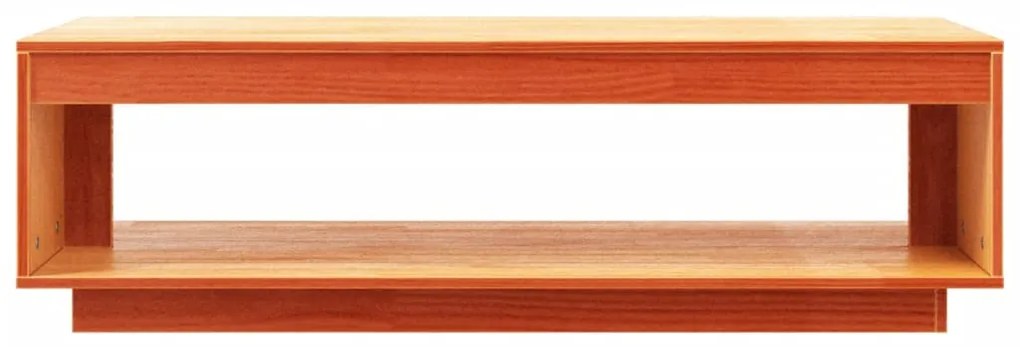 Viaszbarna tömör fenyőfa dohányzóasztal 110 x 50 x 33,5 cm