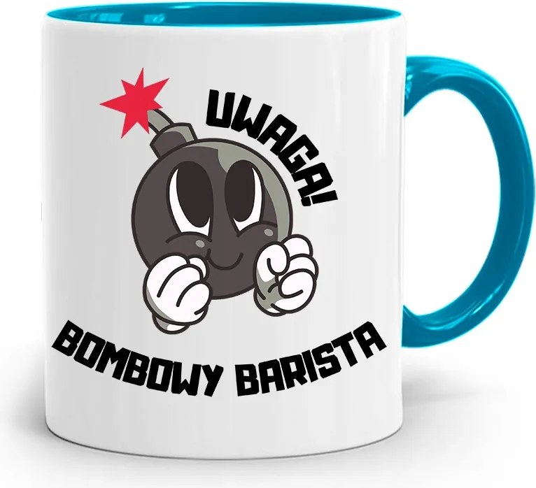 Barista Kávézó Bögre Kék nyomott mintával