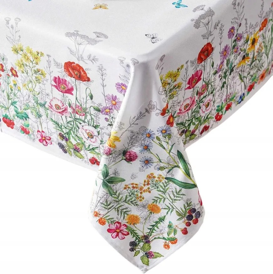 Abrosz őszi fehér foltálló virágmintás 110x160 téglalap