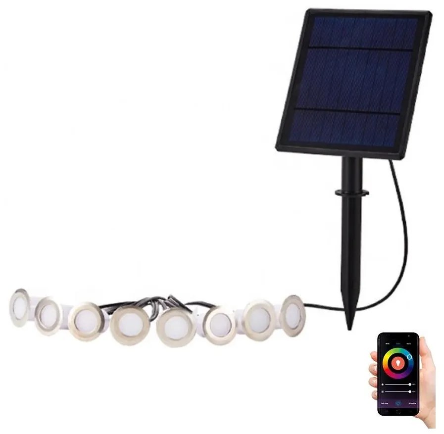 Immax Neo Immax NEO 07905L - LED RGB Dimmelhető napelemes lámpa 8xLED/0,25W/5V IP65 Tuya IM1104