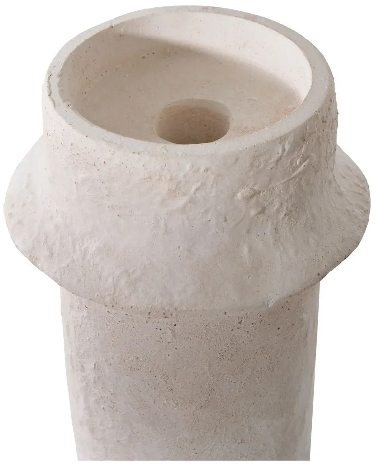 Gyertyatartó, cement, fehér, 2db