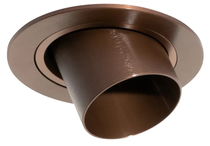 Modern beépíthető spotlámpa sötét bronz GU10 35 mm kerek dönthető - Installa