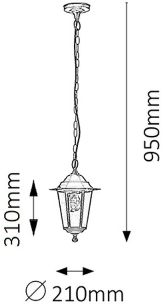 Rabalux 8208 - Kültéri lámpa VELENCE 1xE27/60W/230V