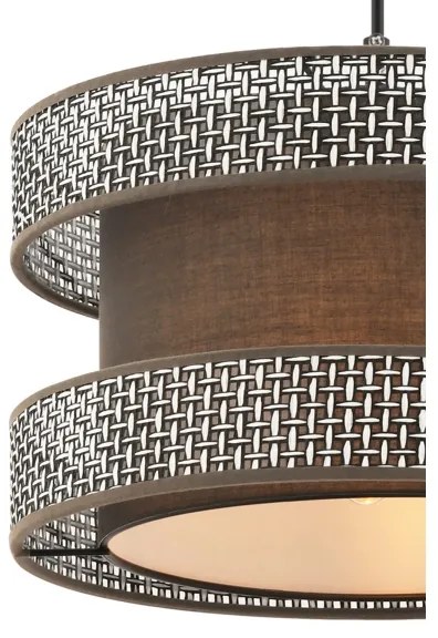 Zsinóros csillár HALO 1xE27/60W/230V barna/szürke