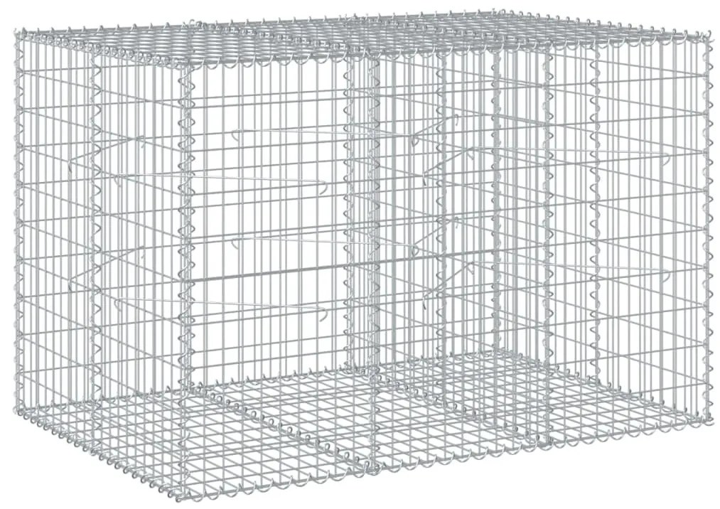 horganyzott vas gabion kosár fedéllel 150 x 100 x 100 cm